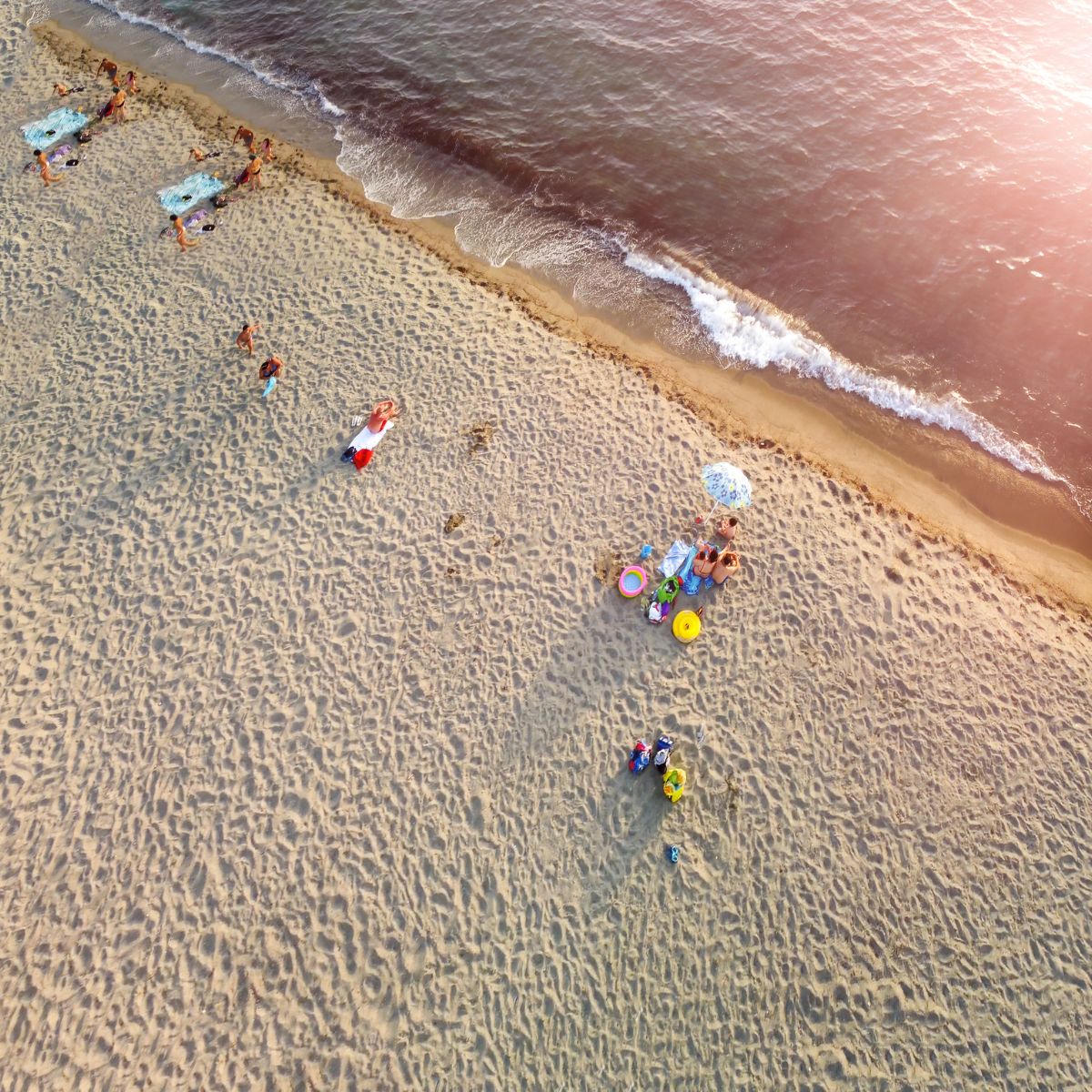 sandy beach in ischia