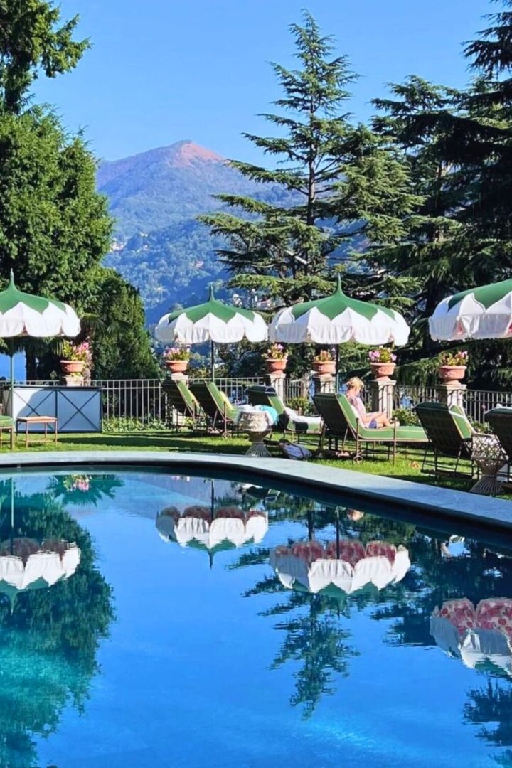 pool overlooking Lake Como on a sunny day