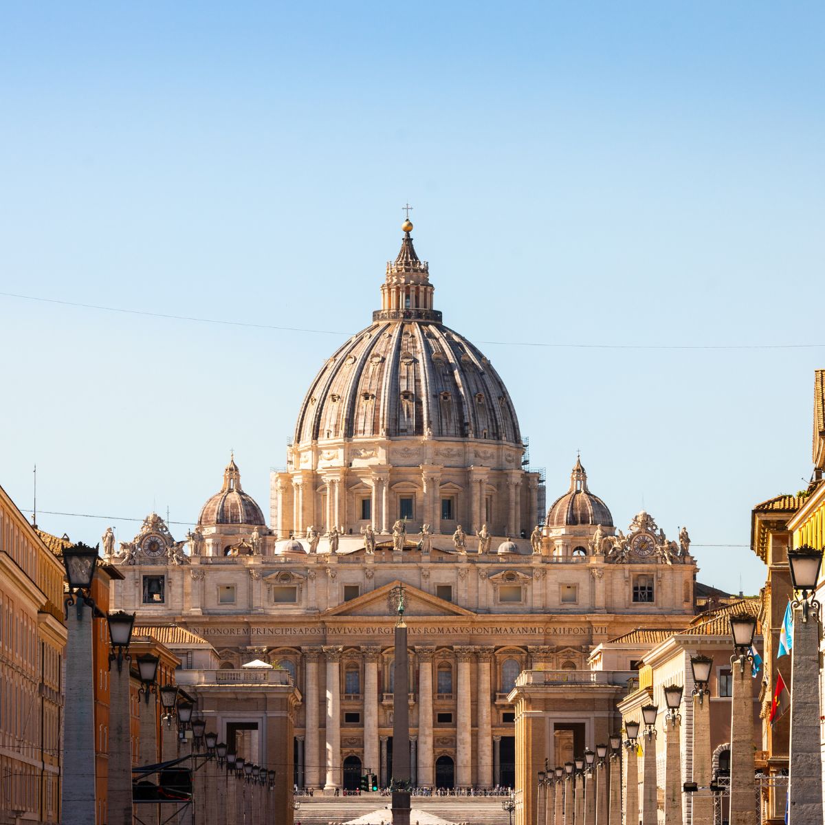 Vatican with blue sky in background