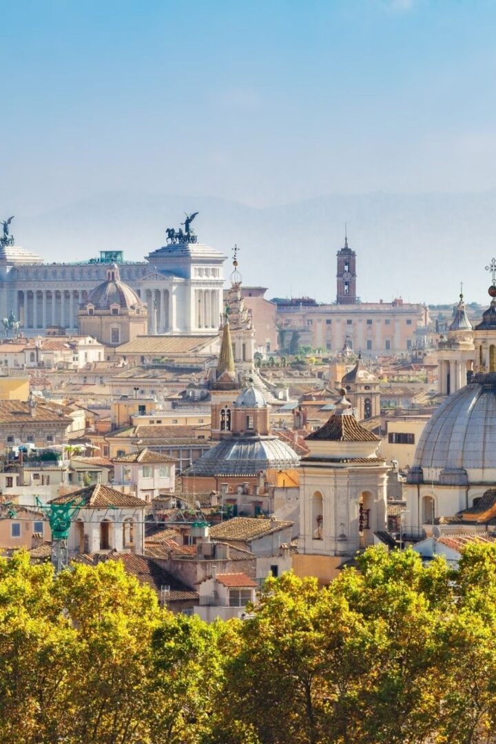view of the city of Rome on a sunny day