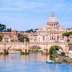 view of Vatican City and the river in Rome