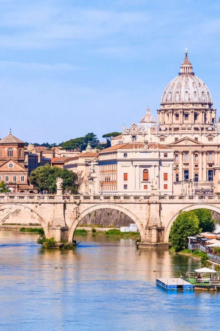 view of Vatican City and the river in Rome