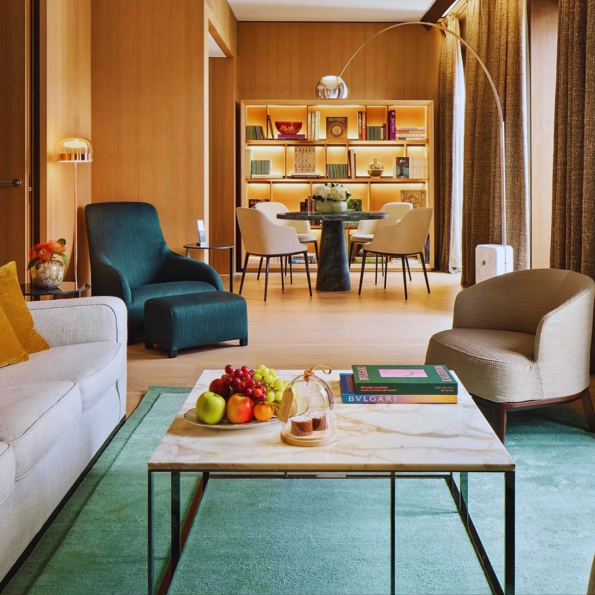 Spacious living room at Bulgari Hotel Milano