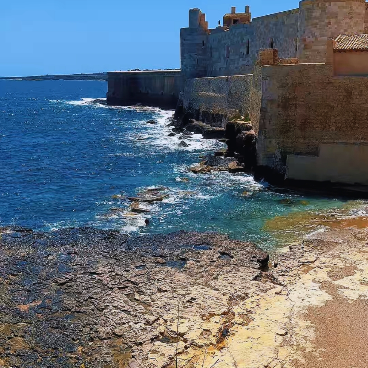 Castello Maniace — 13th-century Frederick II fortress on the southern tip of Ortigia island, Syracuse, Sicily