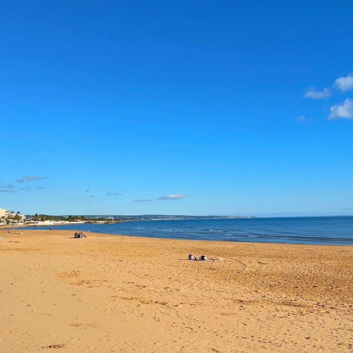 Marina di Ragusa, sandy beach and seafront promenade in southeastern Sicily