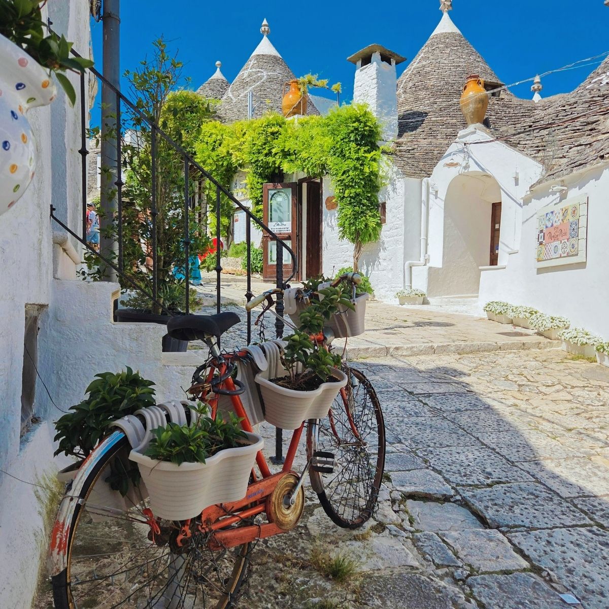 Scenic coastal views and trulli architecture in Puglia, Italy