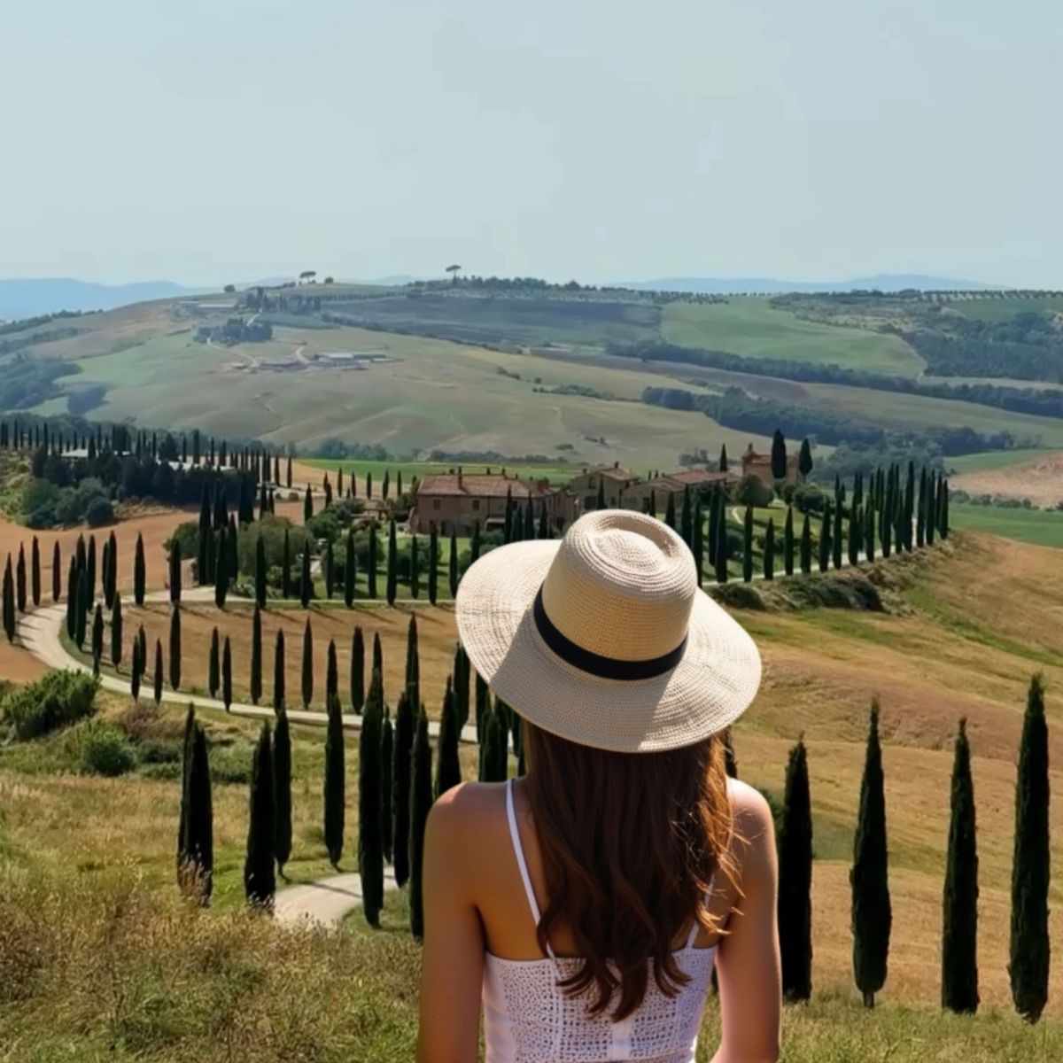 The iconic rolling hills of Val d'Orcia in Tuscany