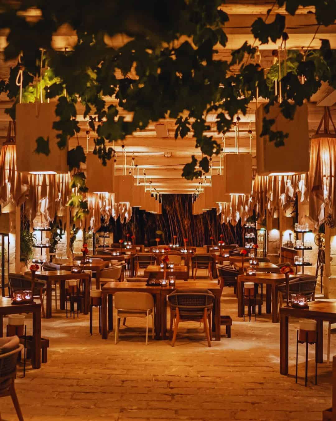 Borgo Egnazia luxury resort village in Puglia with pools and olive groves in fall